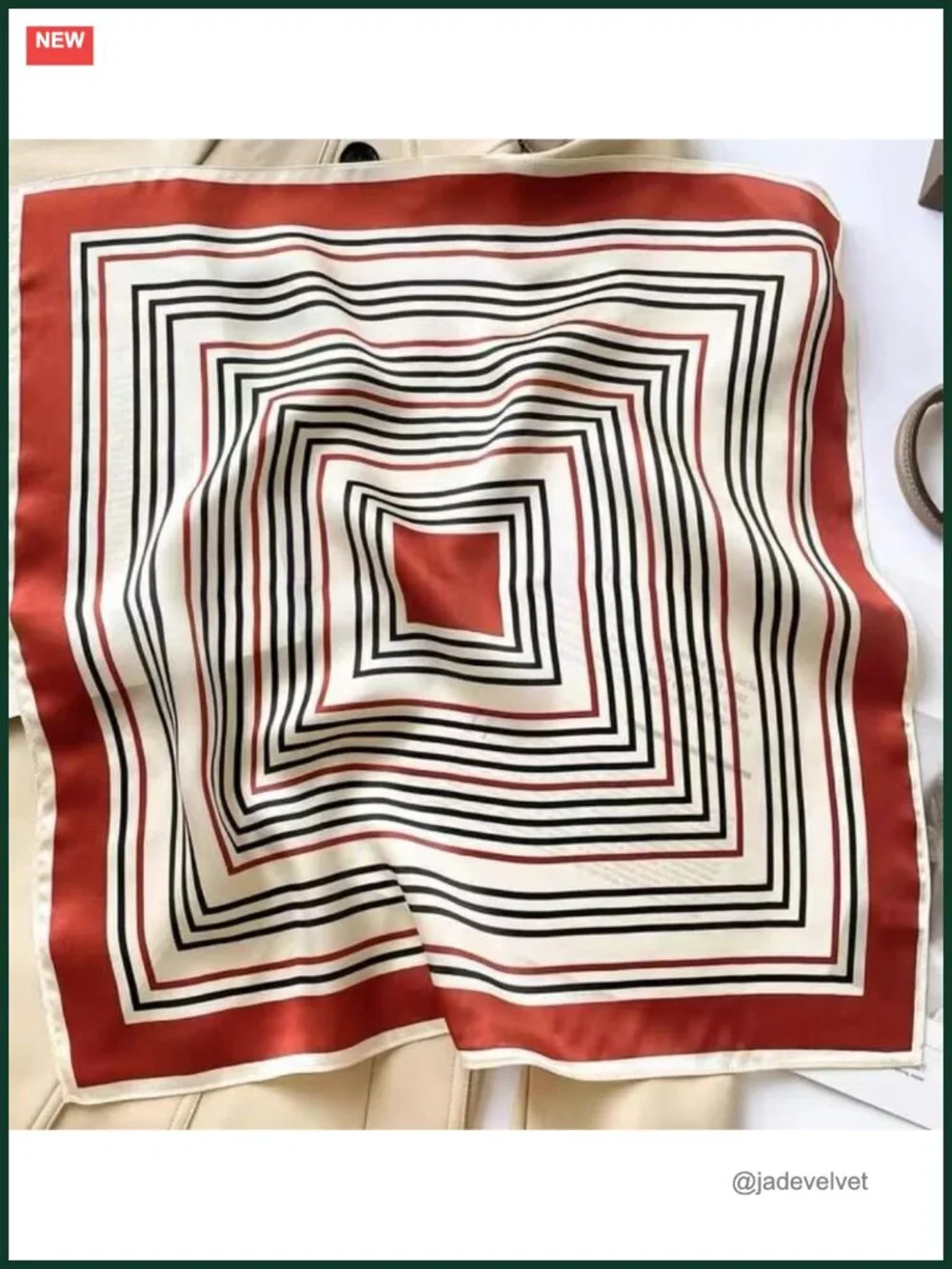 100% Mulberry Silk Square Scarf 21x21 Lightweight Neckerchief Unisex